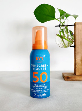 现货|瑞典EVY成人防晒霜慕斯全身SPF50+敏感肌户外100ml
