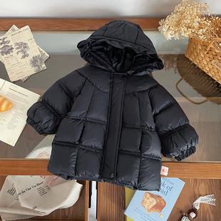 儿童羽绒服2025冬季连帽花边帽女童新国标羽绒服加厚女童公主棉服