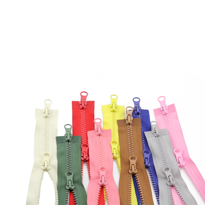 树脂5号羽绒服双头拉链衣服长款