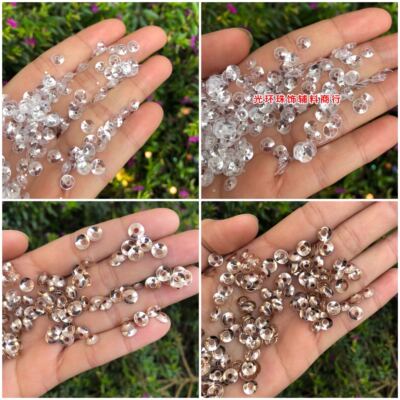 diy透明银白色水晶亮片