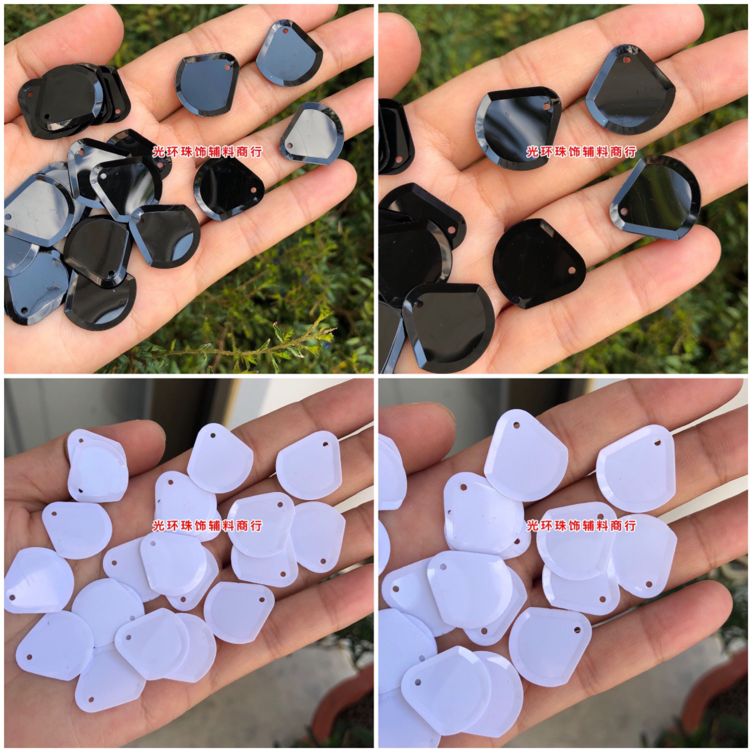 18mm黑色瓷白色龙鳞片亮片 手工珠片 扇形亮片 DIY材料饰品配件,饰品/流行首饰/时尚饰品新,其他DIY饰品配件,淘宝优惠券,粉丝福利购,淘宝优惠卷