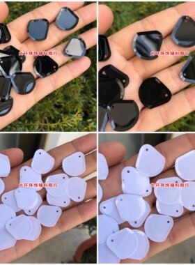 diy黑色手工扇形亮片