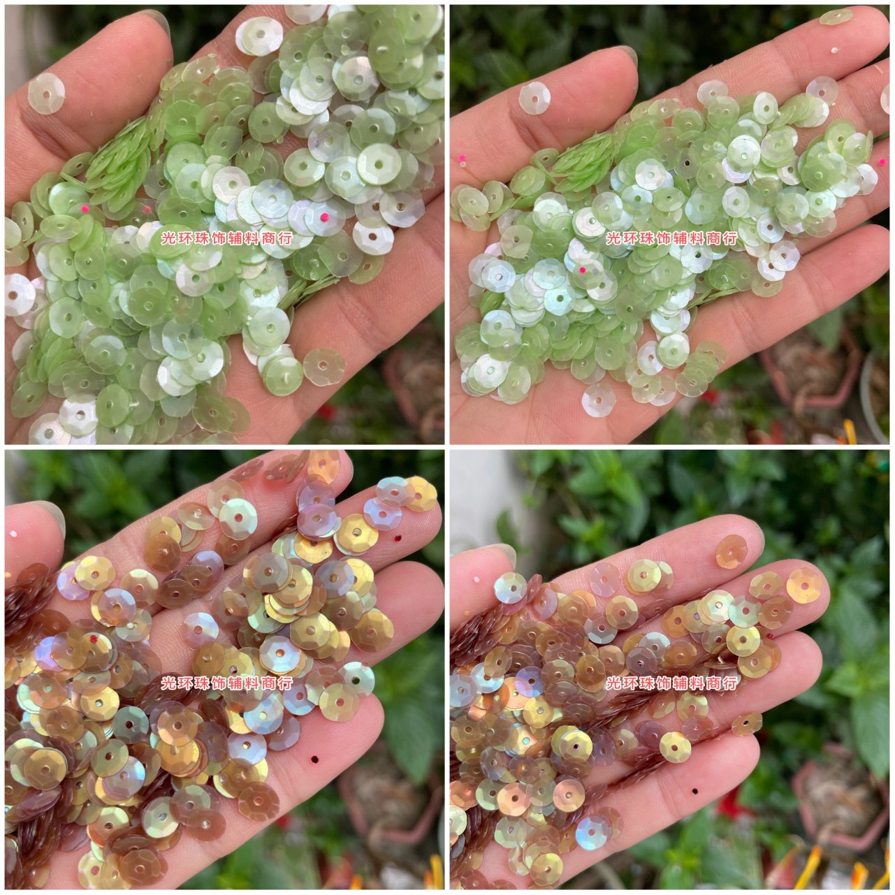 耐高温材料3mm-10mm凹磨砂浅绿色珠片幻彩哑光咖啡色亮片DIY饰品,饰品/流行首饰/时尚饰品新,其他DIY饰品配件,淘宝优惠券,粉丝福利购,淘宝优惠卷