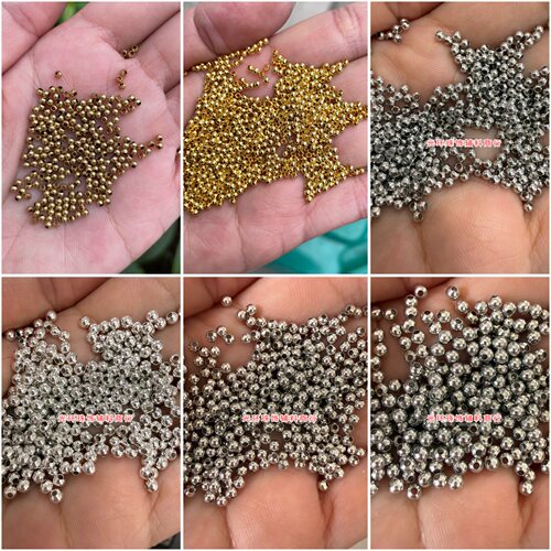 金色圆形手工铜珠金属珠子