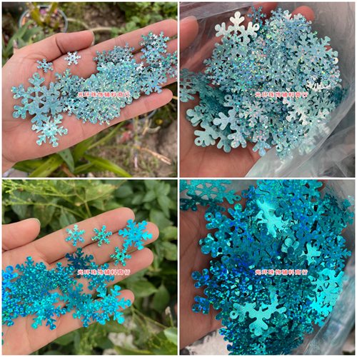 雪花亮片蓝色亮片光环
