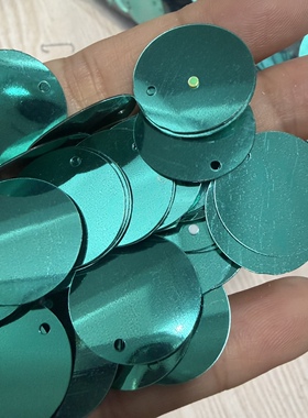 diy蓝绿色圆形手工辅料亮片