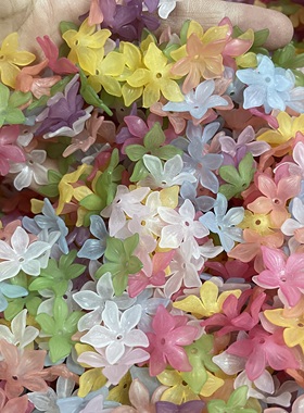 20mm25mm磨砂彩色网红紫荆花束花瓣diy手工串珠材料立体塑料花