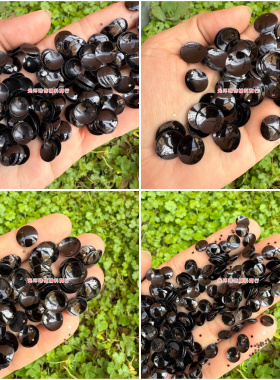 环保耐高温材料6mm-12mm黑色碗形边孔亮片凹形珠片DIY花瓣饰品