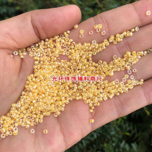 diy透明黄色手工饰品辅料珠子