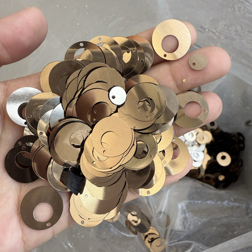 耐高温材料15mm大孔古铜色亮片手工饰品手勾珠片DIY服装辅料配件