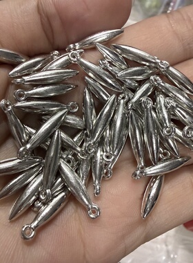 DIY吊坠 4*18mm长吊坠水镀银色枪黑色500g 演出服辅料 手工材料