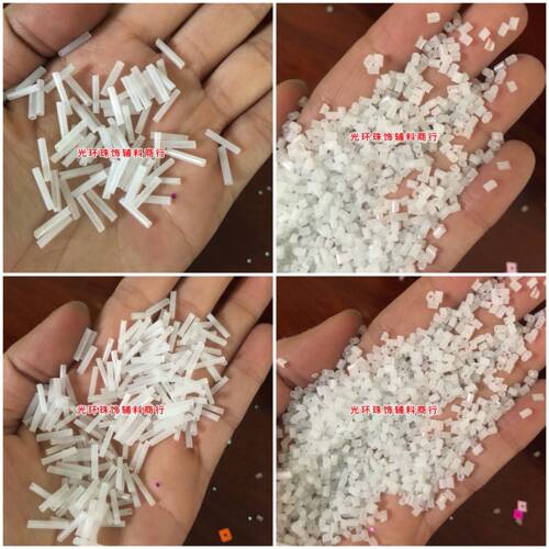 半透明哑光白色磨砂手工饰品管珠