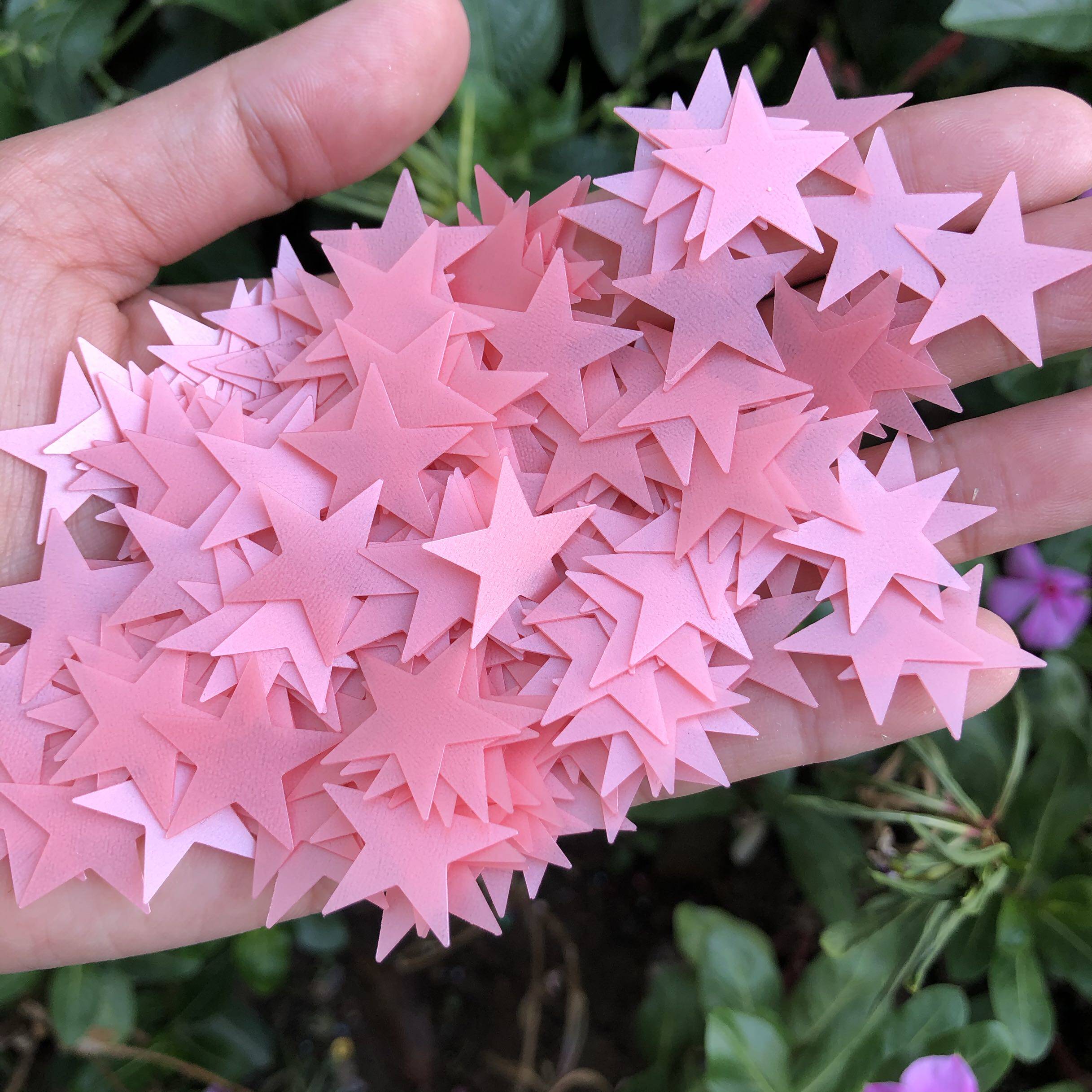 3mm-20mm无孔五角星哑光粉色亮片星星磨砂填充珠片儿童diy手工