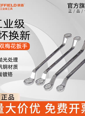 钢盾梅花扳手双头梅花扳子两用扳手专业机修扳子眼镜扳手1719套装