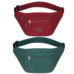 浩天鸟腰包男女多功能户外运动跑步手机包大容量斜挎收银帆布胸包