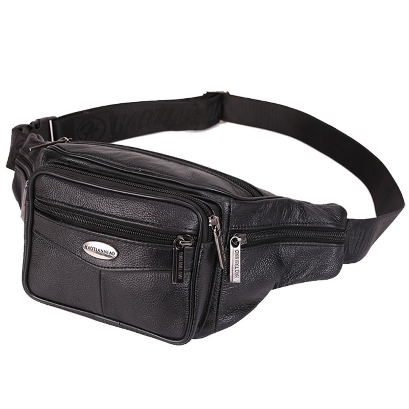 真皮腰包浩天鸟牛皮休闲