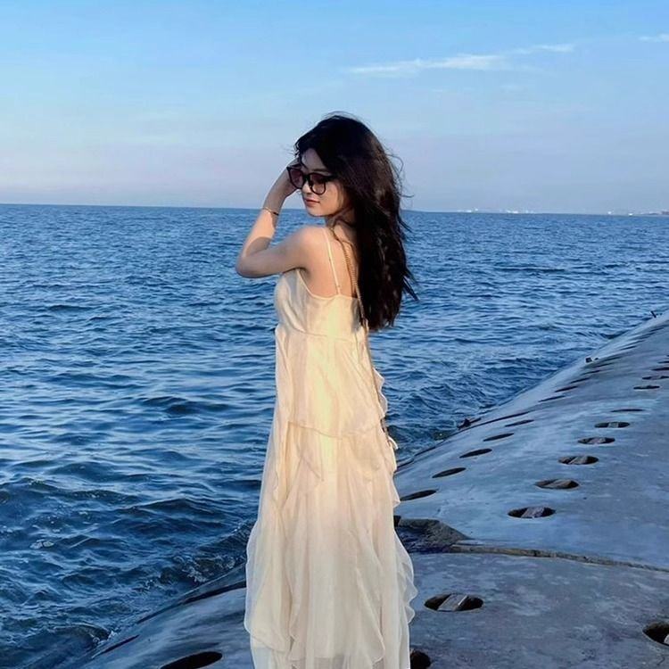 适合去三亚海边拍照的衣服超仙度假沙滩连衣裙子云南旅游穿搭女装