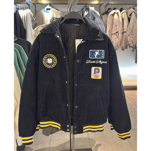 西班牙出口棉衣秋冬灯芯绒夹克男