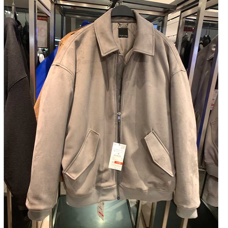 柜529！冬季男装绒面质感棉服衬里加厚夹克ZA6318301 802棉衣外套