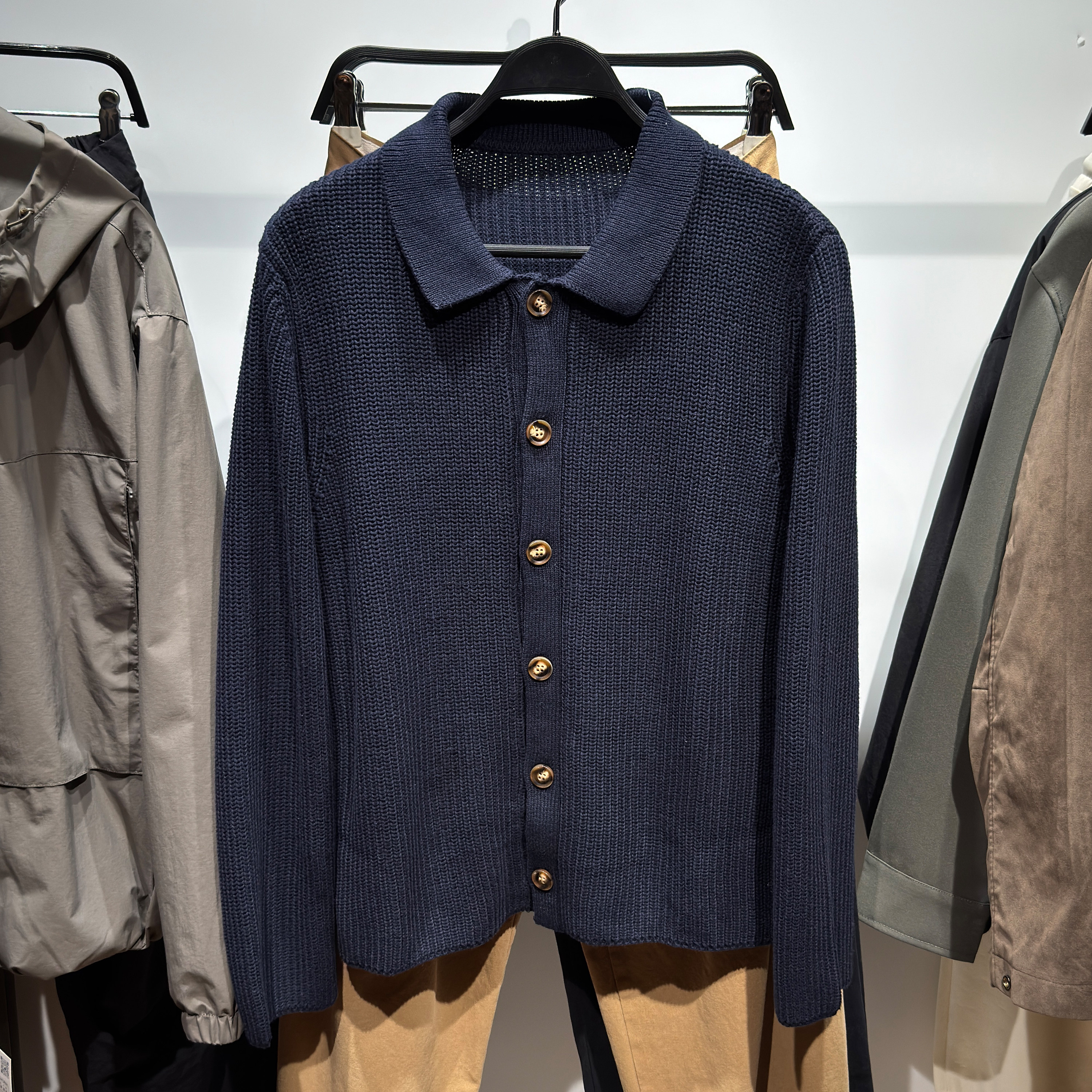 柜429！25秋季新品 男装 棉纺修身直筒罗纹针织外套 3284303 401,男装,针织衫/毛衣,淘宝优惠券,粉丝福利购,淘宝优惠卷