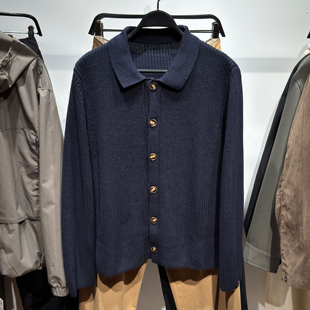 男装 新品 棉纺修身 直筒罗纹针织外套 401 柜429 3284303 25秋季