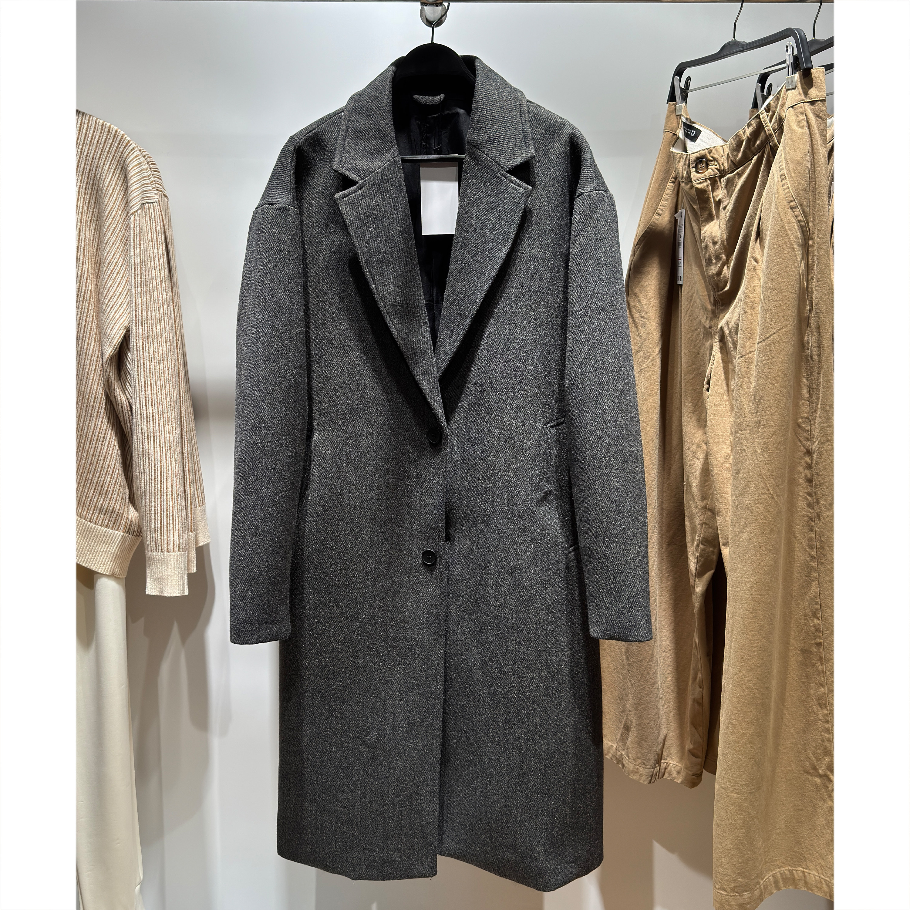 外贸防水结构修身直筒派克外套