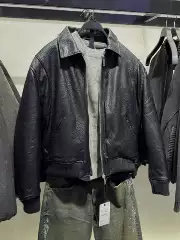 Cabinet 799! New Winter Men's Clothing, Loose and Simple Faux Leather Cotton Jacket with Zipper 3715709 800