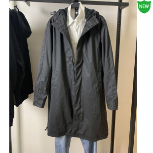 春秋季 柜499 800 仿皮涂层派克风衣外套8281412 连帽大衣 男装
