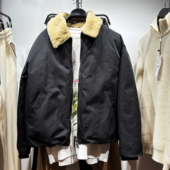 男装 柜799 ZA冬季 简约宽松毛领夹克仿皮草加绒加厚外套3286306