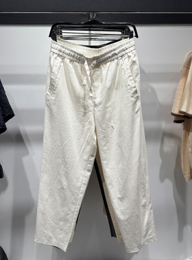 柜329！ZA26春夏季新品男装宽松弹力腰身凉感棉麻休闲裤 5070902