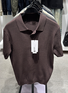 柜329！ZA夏新品 男装 棉质修身直筒罗纹针织POLO衫 2142430 717