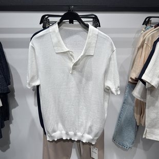 3920594 柜329 712 直筒针织POLO衫 棉质轻薄修身 ZA夏夏新品 男装