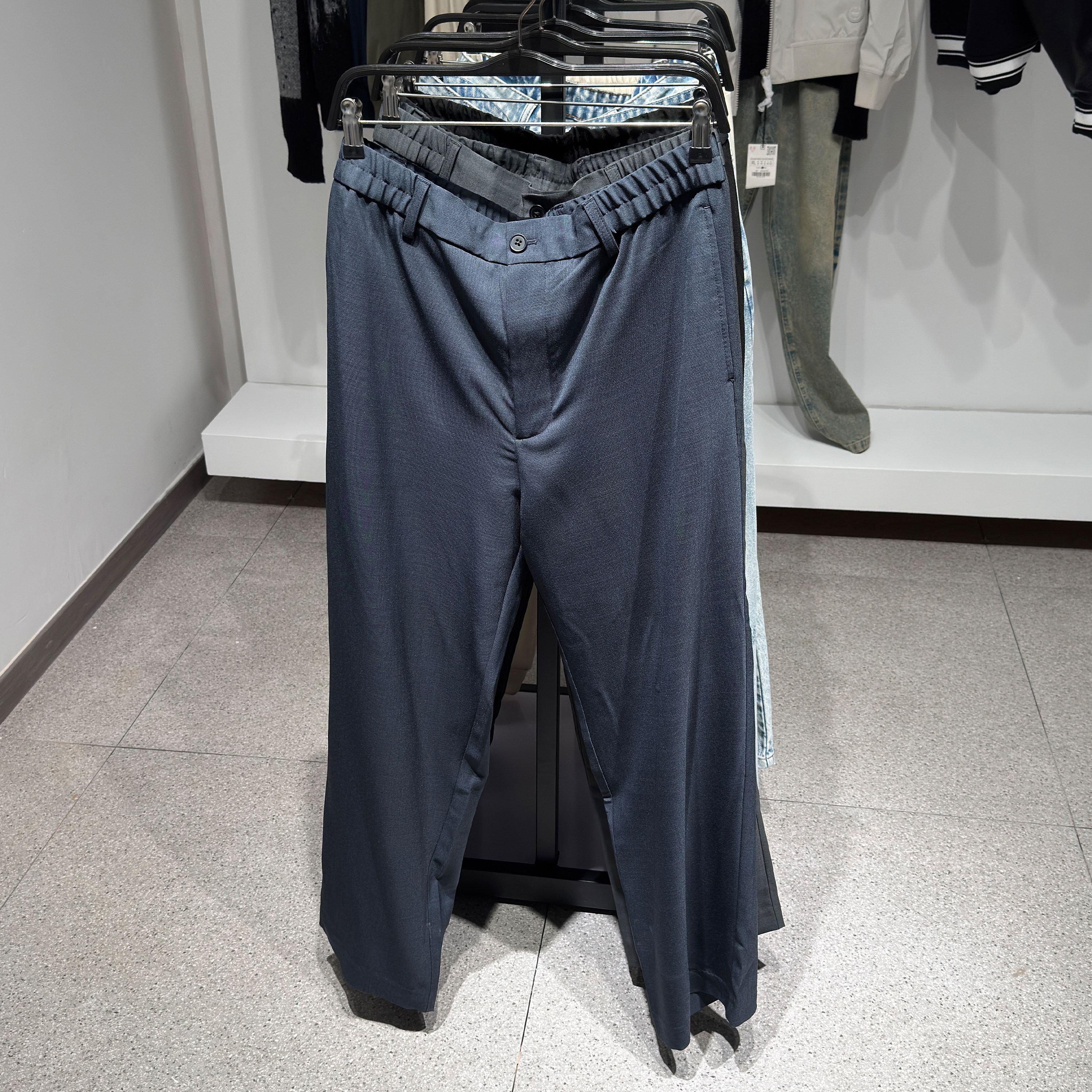 柜399 春夏新品男装薄款垂性宽松抽绳可调腰身休闲裤长裤 5854115