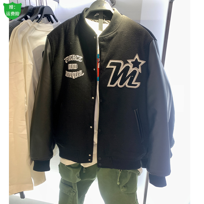 冬季新品男装补丁式飞行员夹克