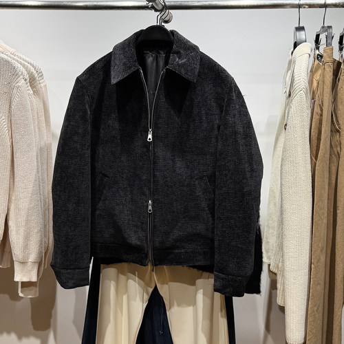 柜699！ZA冬季新品男装 宽松复古灯芯绒棉服夹克外套 7380720 800