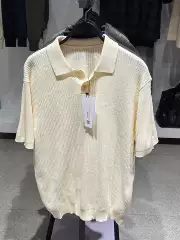 ZA New Spring/Summer Men's Slim Fit Cotton Ribbed Knit Polo Shirt 2142430 712
