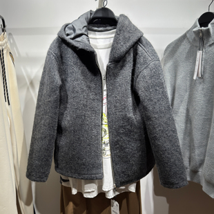 男装 新品 宽松连帽质感拉链衬衫 外套 802 柜429 3411700 25秋季