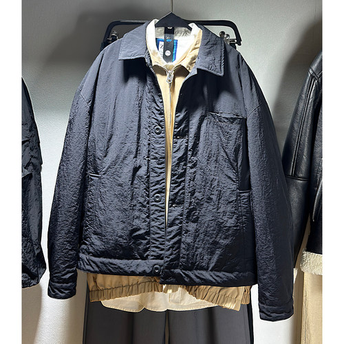 ZA男装棉服秋冬科技面料夹克外套