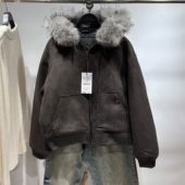 绒面质感夹克棉服外套0993702 柜799 507 男装 可拆领短款 冬季 新品