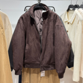 6318303 柜549 807 男装 宽松绒面质感效果夹克外套 25冬季 新品