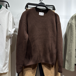 男装 新品 棉质纹理宽松圆领长袖 针织衫 717 柜329 3920325 25秋季