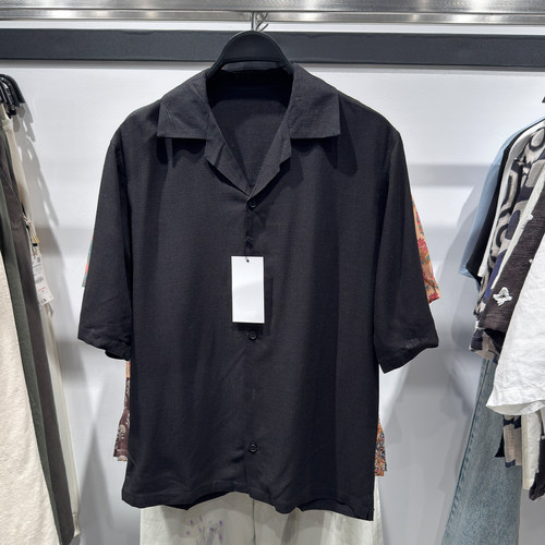 柜329！ZA夏季新品 男装 宽松抽象印花垂性短袖衬衫 5679204 800