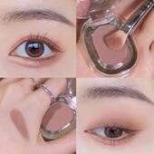 温柔粉棕玫瑰 霏汐哑光单色眼影盘韩系低饱和灰粉色腮红眼妆两用