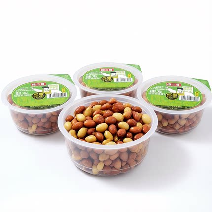正品傻二哥160g*5大碗装咸香花生原香味坚果小酒零食大容量碗装