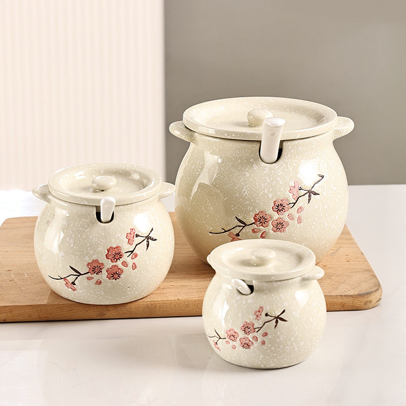 耐高温猪油罐陶瓷手绘釉下彩一件油泼辣子辣椒罐盐罐调味罐,厨房/烹饪用具,油壶,淘宝优惠券,粉丝福利购,淘宝优惠卷