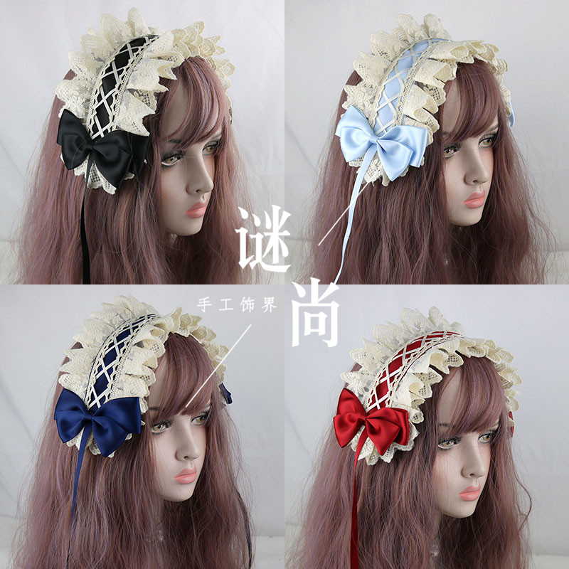 原创洛丽塔天使街道风毒蘑菇发带