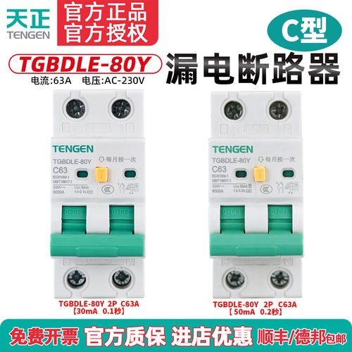 TGBDLE-80Y漏电保护器2P家用
