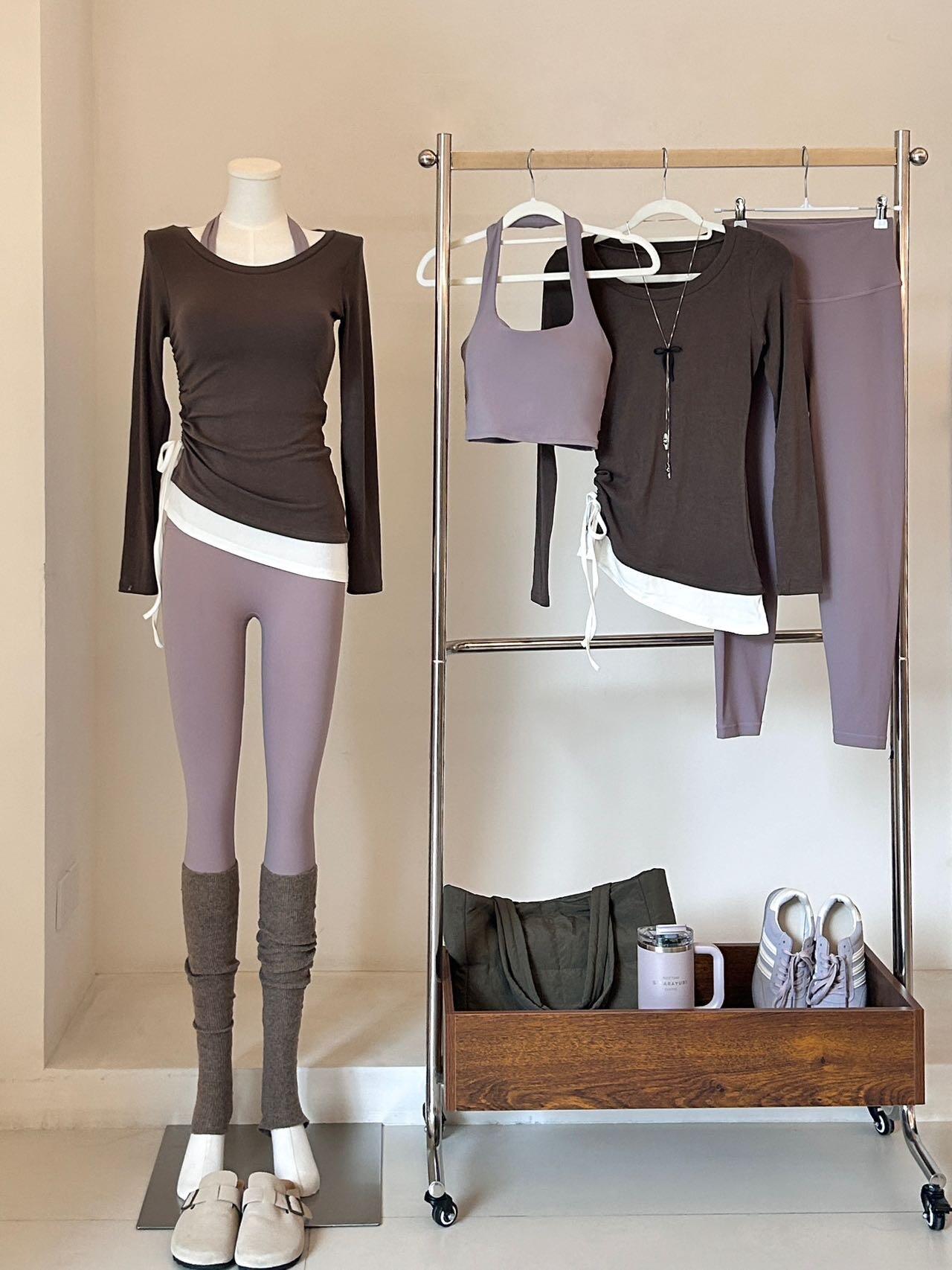 2025新款瑜伽服套装女修身显瘦运动上衣健身服跑步训练服两件套