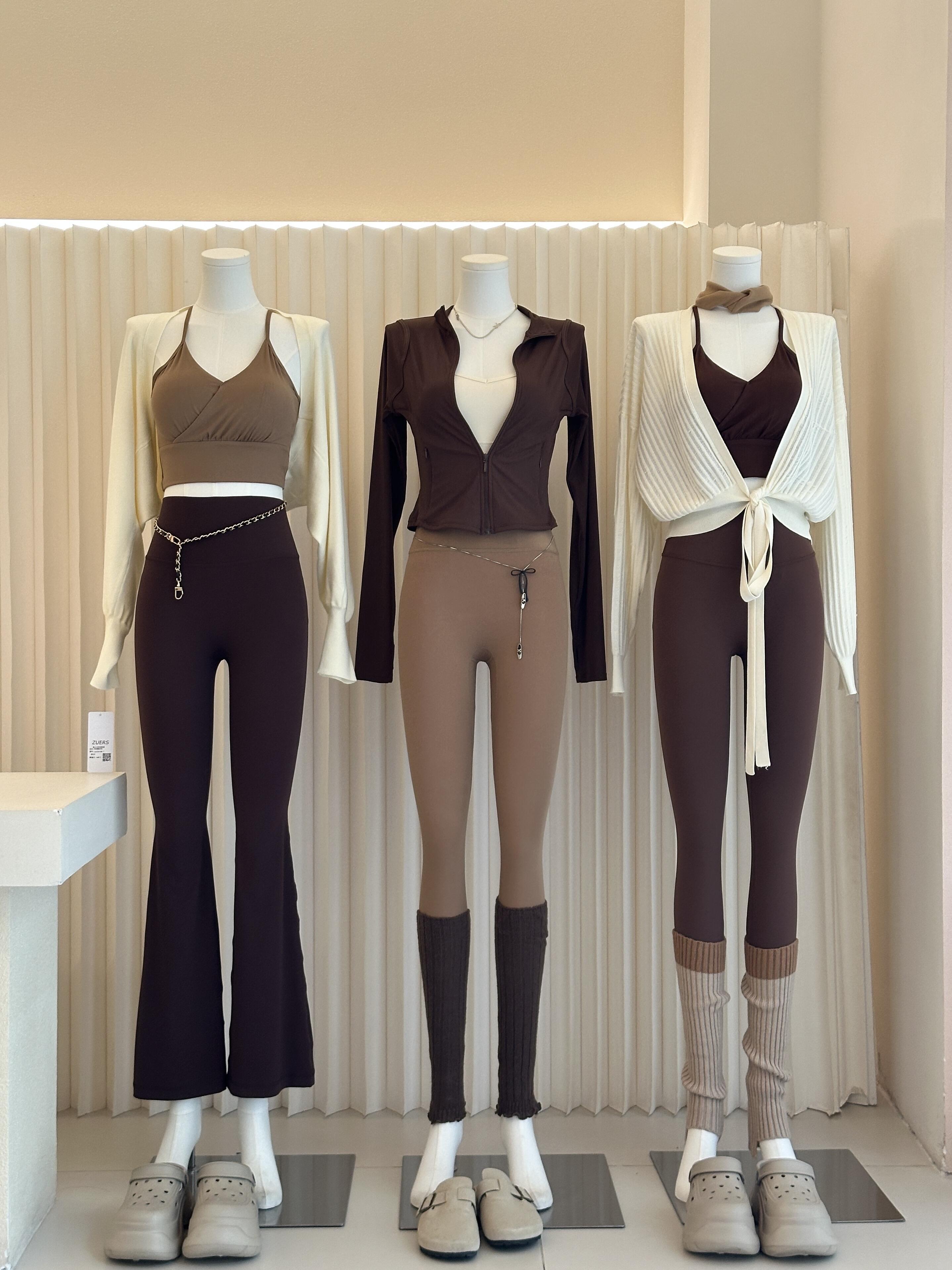 高级感瑜伽服女秋冬新款遮肚显瘦上衣绝美普拉提健身运动长袖套装