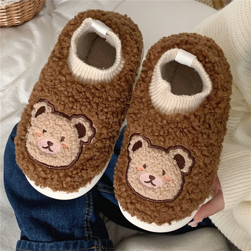 冬季卡通可爱全包跟防滑棉拖鞋